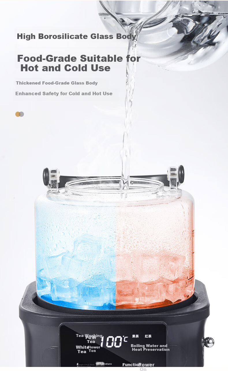 Biooner Fully Automatic Tea Extractor Water Supply Tea Cooker Steaming and Boiling Integrated Kettle Health Pot Smart Steam Spray Tea Kettle Temperature Control Insulation Electric Tea Kettle YQ-E07 14