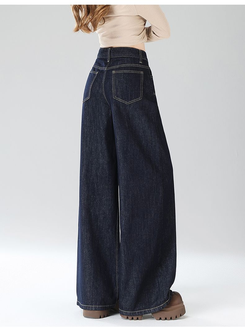 Jeanswest Women's Summer Vintage High-Waist Slim Fit Straight-Leg Slight Flare Jeans Cement Gray M 5