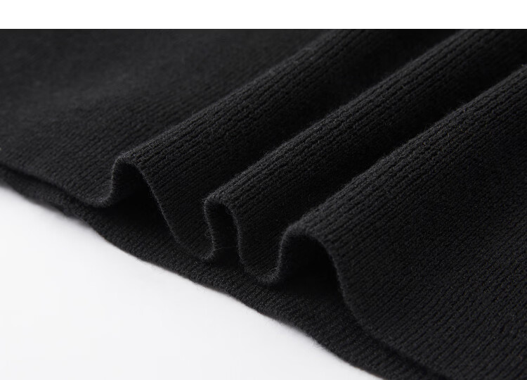 Demana Luxury Soft Merino Wool Spring Lightweight Office Deep V Straight Small Size Long Knit Women's Dress 14
