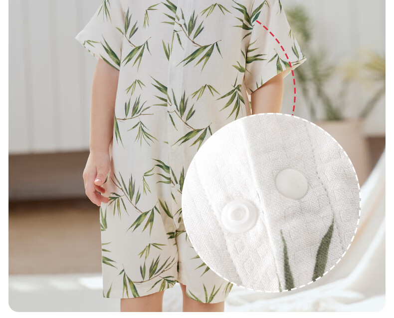 Happy Little Bear Newborn Summer Romper Lightweight Breathable Monk Suit Baby Short Sleeve Bodysuit Antibacterial Mite-Resistant Clothing 13