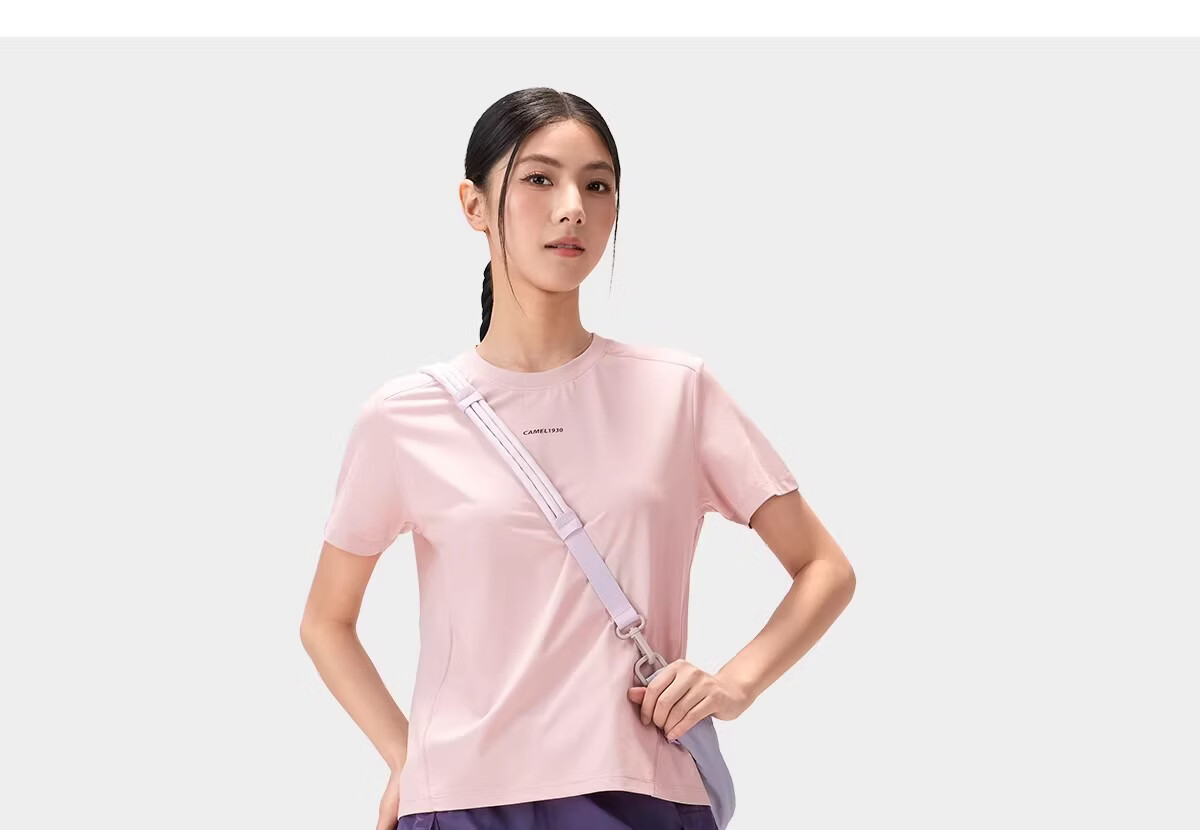CAMEL Outdoor Quick-Dry T-Shirt Women Summer 26 Short Sleeve Original Yarn Cooling Breathable Hiking Mountaineering Sun Protection T-Shirt Men 1053 33