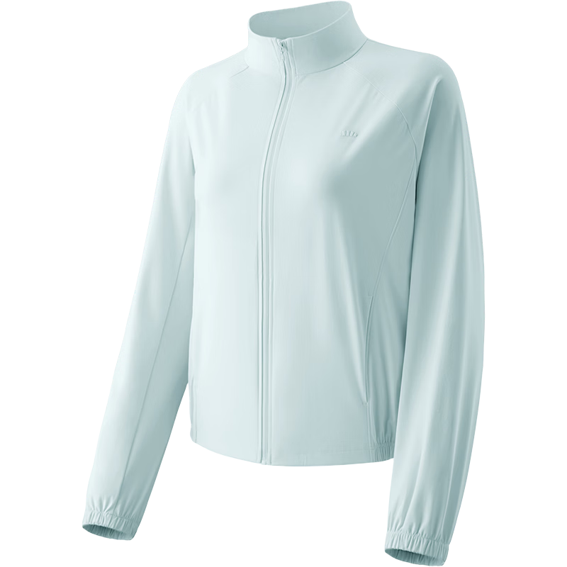 Beneunder Women's Sunscreen Jacket UV Protection Quick-Dry Loose Fit Stand Collar Casual Outdoor AL002 Light Cloud Blue L