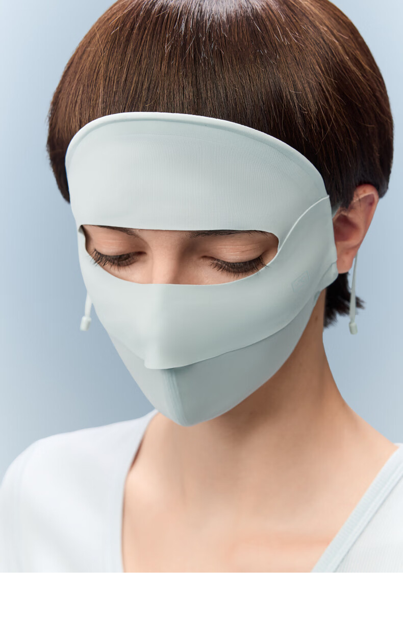 Jiao Nei Liang Pi 502UV Women's Sunscreen Mask with Brim Full Face Protective Shield UV Protection Sunshade Face Bikini New Model 12