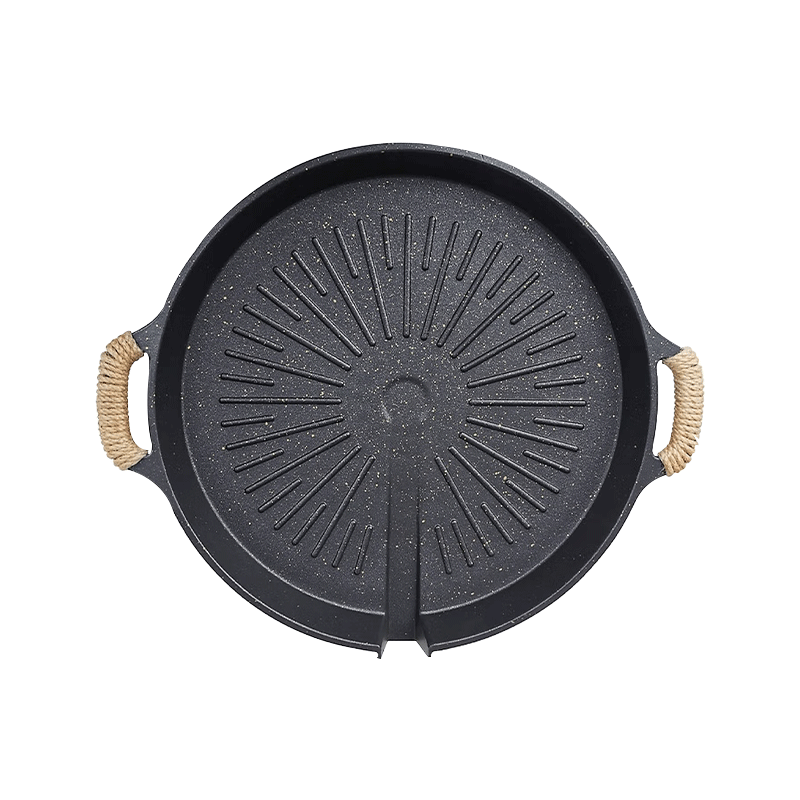 Suncojia Non-Stick Grilling Pan, Barbecue Plate, Outdoor Aluminum Grill Pan, Korean Non-Stick Frying Pan, Portable Stove Grilling Pan Cookware