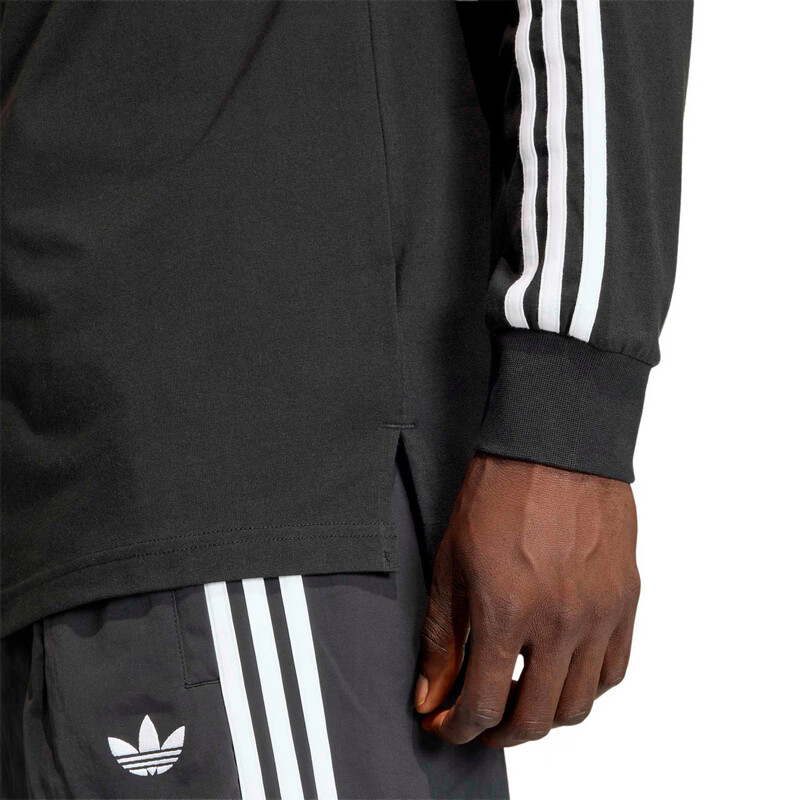Adidas Originals Men's 3S PL Long Sleeve Polo KE3576 Black L 6