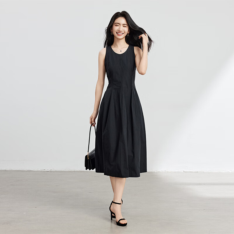 Miss Bird Women's High-End Summer Sleeveless Waist Slimming Office Fitted Tank Dress