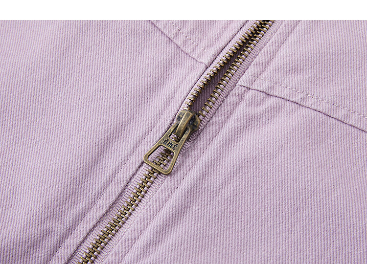 Demana [Supreme Pure Cotton] Spring Korean Style Stand Collar Color-Block Elastic Hem Spliced Loose Petite Women's Jacket 13