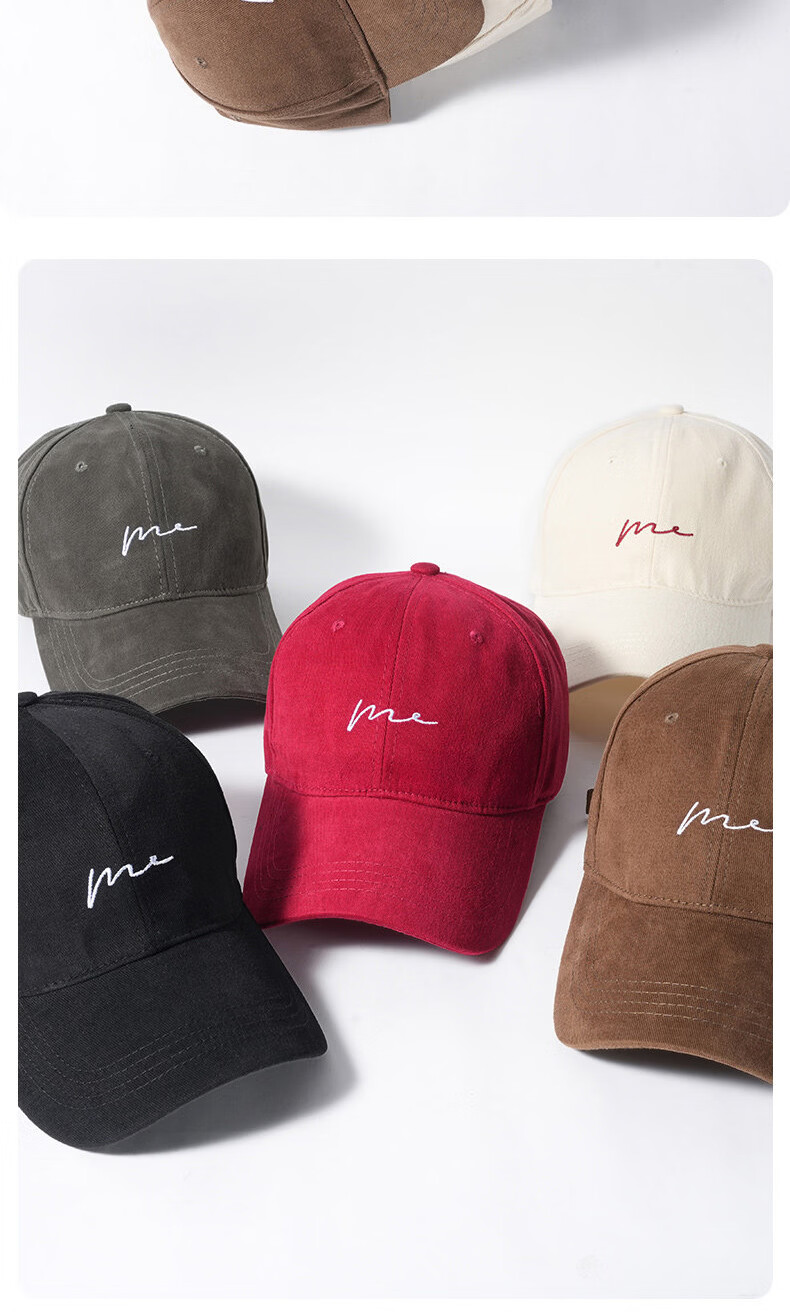 Ning'an Women's Spring Autumn Korean Style Deep Crown Large Head Circumference Baseball Cap Men's Wide Brim Sun Protection Soft Top Duckbill Cap 9