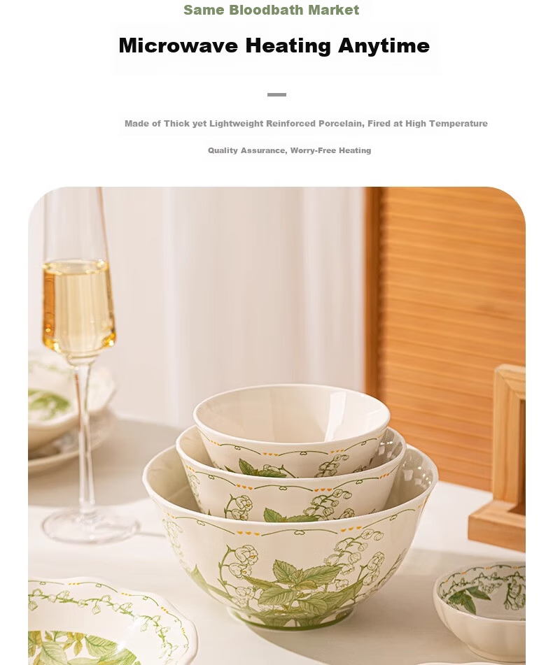 Pearson Creamy Underglaze Color Tableware Set Home High-Value Bowls Plates Chopsticks Housewarming Wedding Gift 2