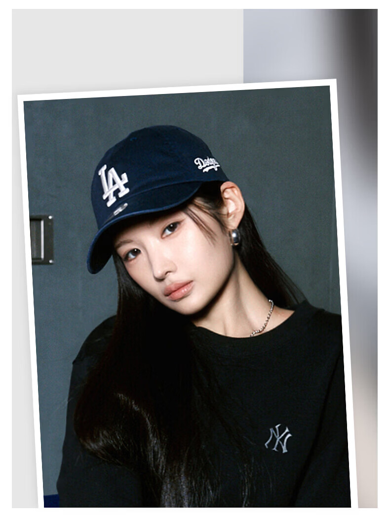 MLB Unisex Baseball Cap Soft Top Sports Duckbill Hat KARINA Celebrity Style 3ACPB245N-50BKS-F 9