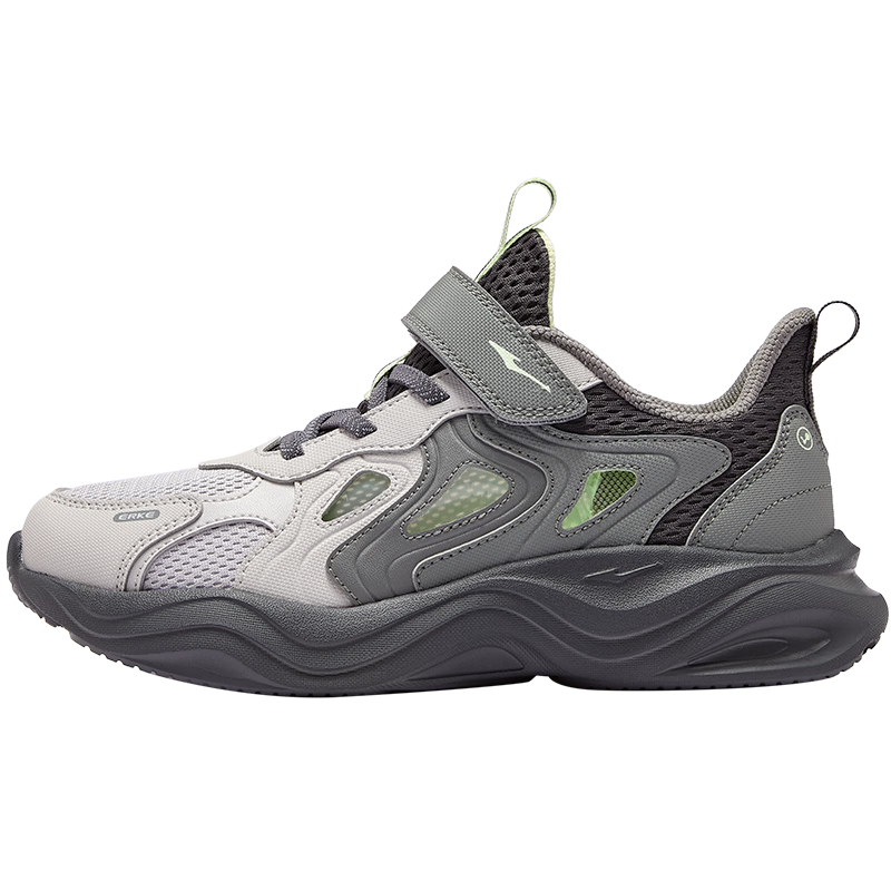 ERKE Kids Boys Frame Shoes Children's Summer Breathable Creek Sandals Cloud Mist Gray/Steel Gray/Carbon Gray Size 40