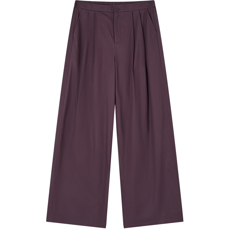 Demana [100% Cotton] Spring Smart Casual Pleated Wide-Leg Slimming Structured Pants for Women Premium Feel