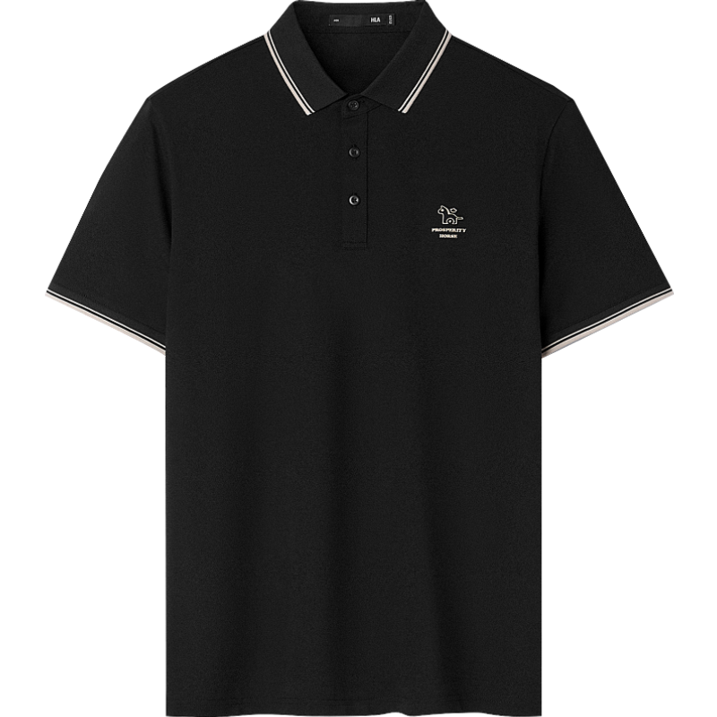 HLA Hailan Home Men's Short Sleeve Polo Shirt 26 Year of the Horse Series Summer Cool Collar Short Sleeve