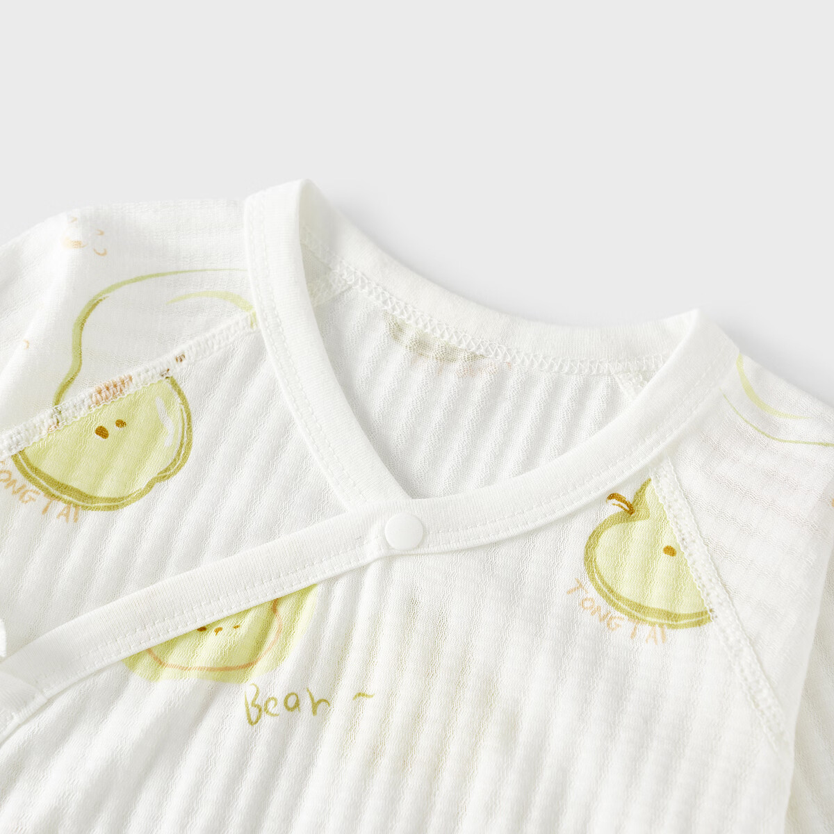TONGTAI Baby Summer Cotton Newborn Bodysuit Butterfly Jacquard Romper Green 66cm