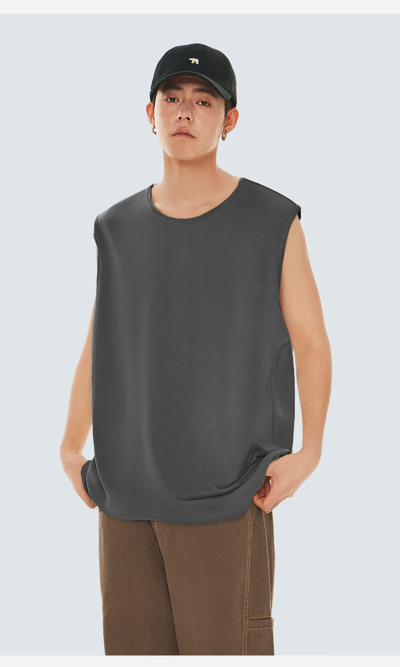 Warrior Men's Pure Cotton Vest Summer New Comfortable Breathable Loose Large Size Fitness Training Basketball Running Tank Top YD 11