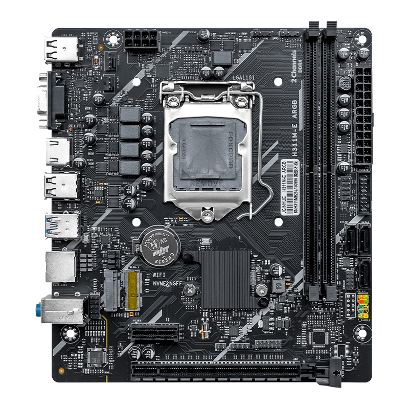 Jingyue H311M-E ARGB Motherboard DDR4 Gaming Office Motherboard Supports Intel 6th/7th/8th/9th Gen CPUs 6100/8400/9400F Intel LGA1151