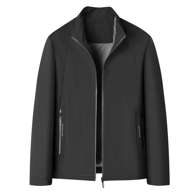 FIRS 3D Tailored Men's Windproof Jacket with Stand Collar, Smooth, Durable, Comfortable Business Casual Outerwear