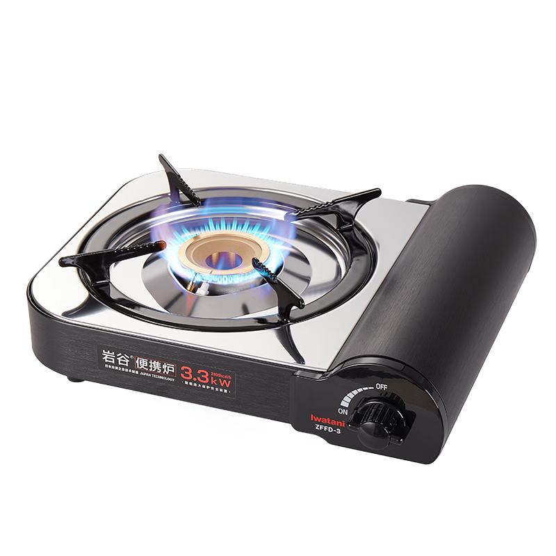 Iwatani 3.3kW High-Power Portable Cartridge Stove ZFFD-3 for Barbecue, Camping, Grilling, Hot Pot, Flame Failure Protection, Gas Single Burner