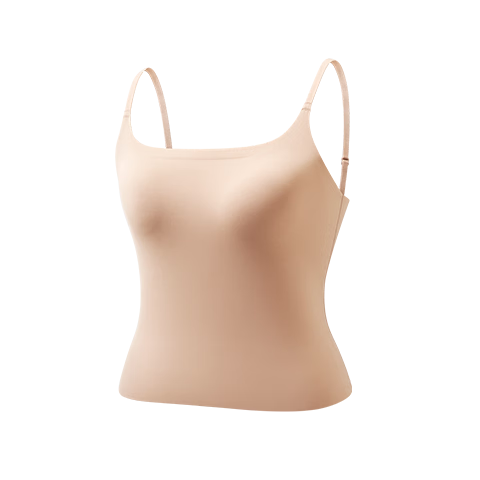 Caobenchuse Women's Camisole Tank Top with Built-In Bra Pads, Invisible Seamless Thin Strap Inner Wear, New 2026 Style Vest for Gifting