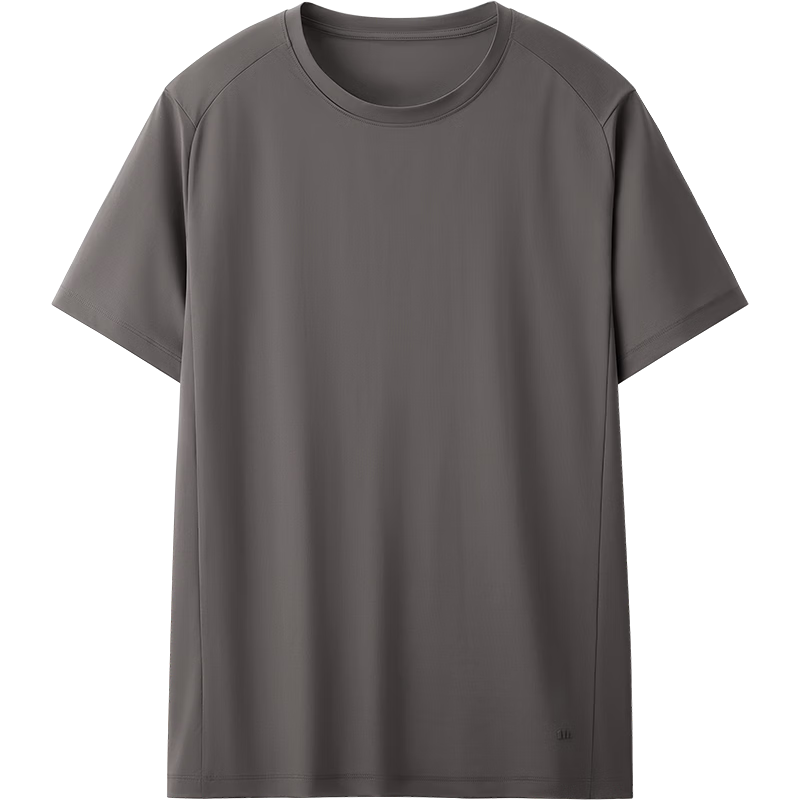 Beneunder Men's Quick-Dry Cotton-Feel Short Sleeve T-Shirt Sweat-Resistant Breathable Sun-Protective Base Shirt CT004 Graphite Gray S