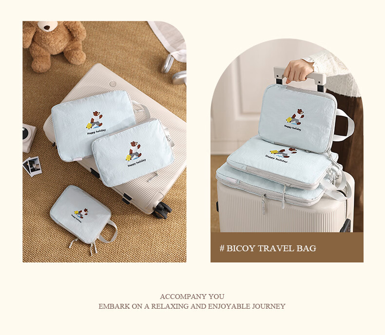 Baicaoyuan Compression Travel Storage Bag Luggage Organizer Packing Pouch Essential Clothes and Underwear Organizer for Business Trips and Travel 4