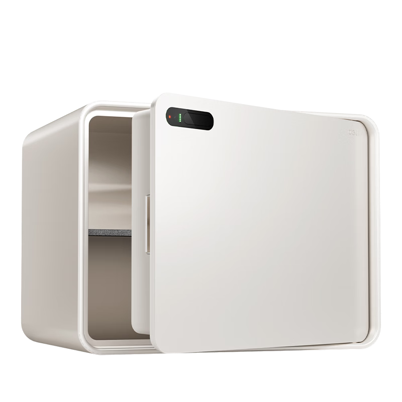 Deli Safe 26th Anniversary New Palm Vein Unlocking Safe Automatic Door Opening Home Storage Box 30cm Fashion White