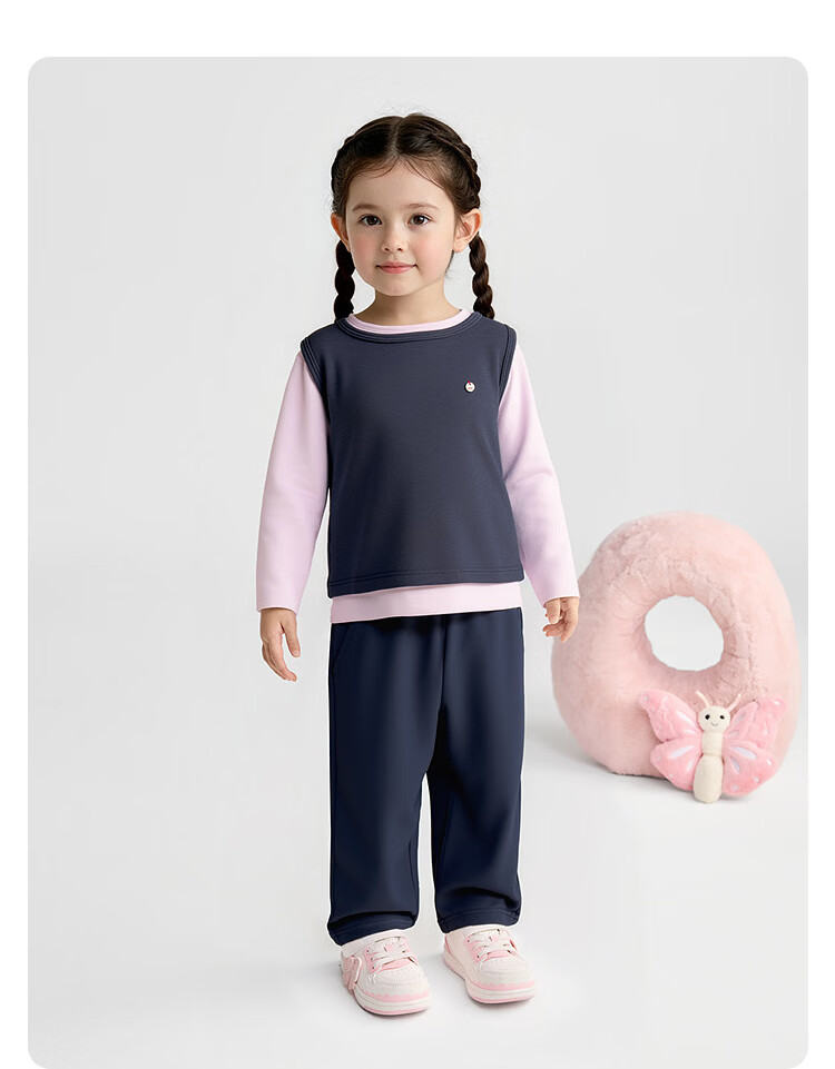 Balabala [balaOne] Girls' Children's Homewear Set 2026 Spring Three-Piece Versatile Outfit 16