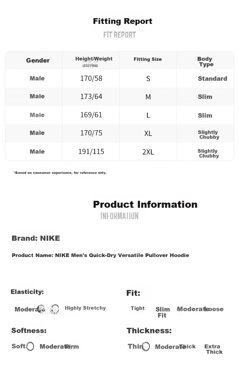 NIKE Men's Spring Autumn Pullover Hoodie Casual Urban Commuter II1305-010 Black/Grey 2XL 6