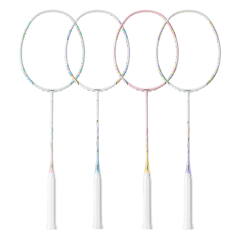 KAWASAKI Badminton Racket, Full Carbon Fiber Single Racket, Professional Offensive Type, 5U Ultra-Light Racket, Feitian Model, Chenxi Gold (Pre-Strung)