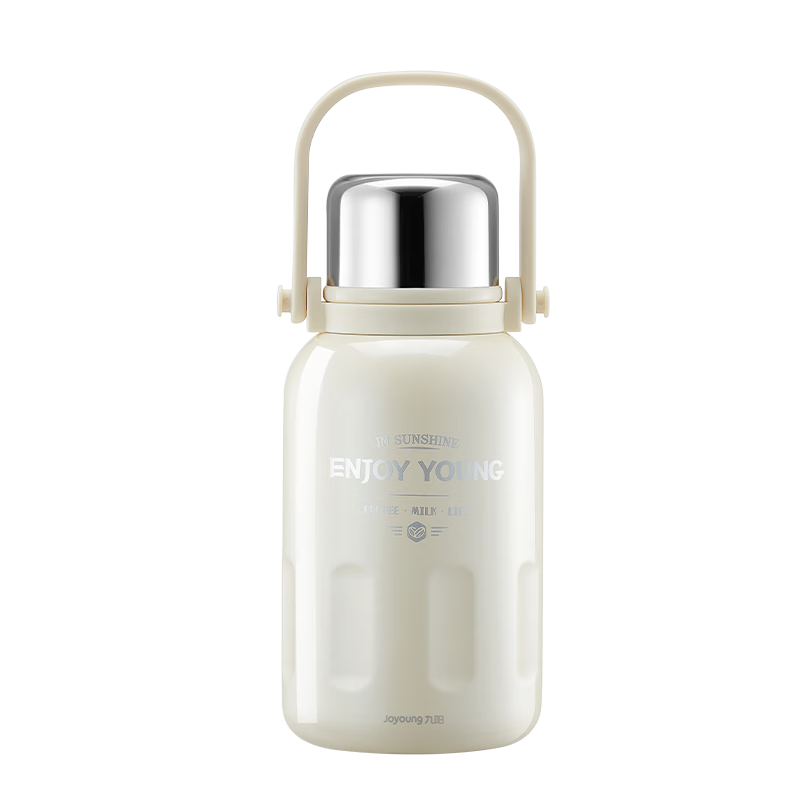 Joyoung Insulated Bottle 316L Stainless Steel Large Capacity Outdoor Portable High-Value Thermos Cup 1.3L White