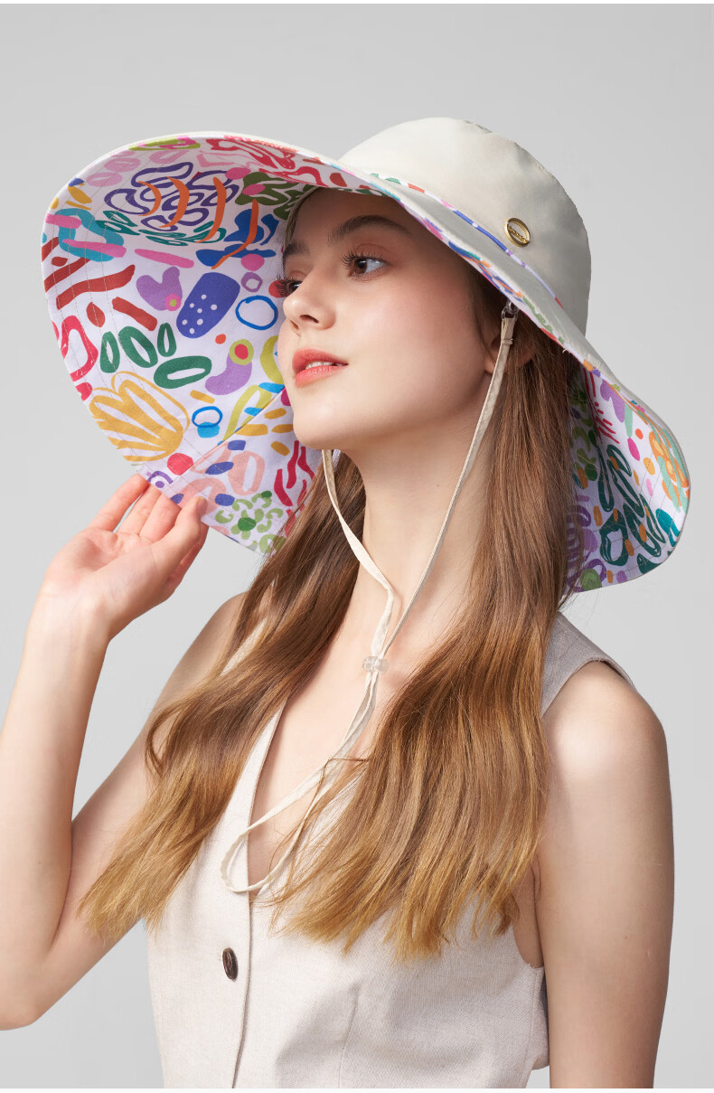 Kenmont Women's Hat 2026 New Oversized Brim Sun Protection Black Coated Outdoor Beach Sun Hat 6321 2