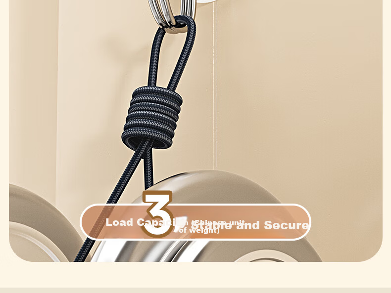 Baicaoyuan Strong Adhesive Hook Stainless Steel No-Drill Heavy Duty Transparent Wall-Mounted Hook for Dormitory Kitchen Bathroom 3