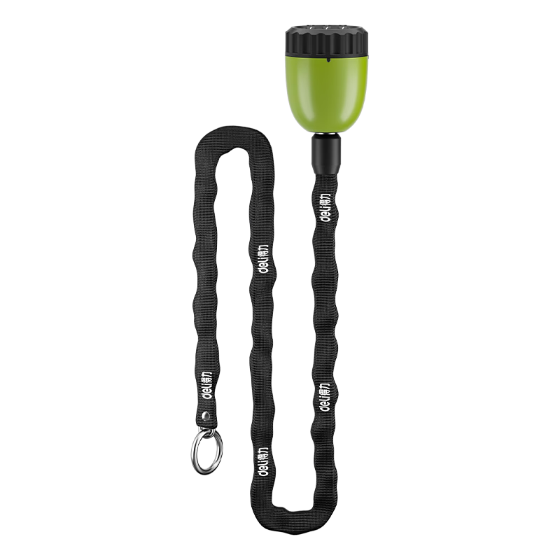Deli Bicycle Lock, Single Bike Lock, Three-Digit Password Anti-Theft Mountain Bike Electric Bike Lock, Waterproof Pineapple Chain Lock