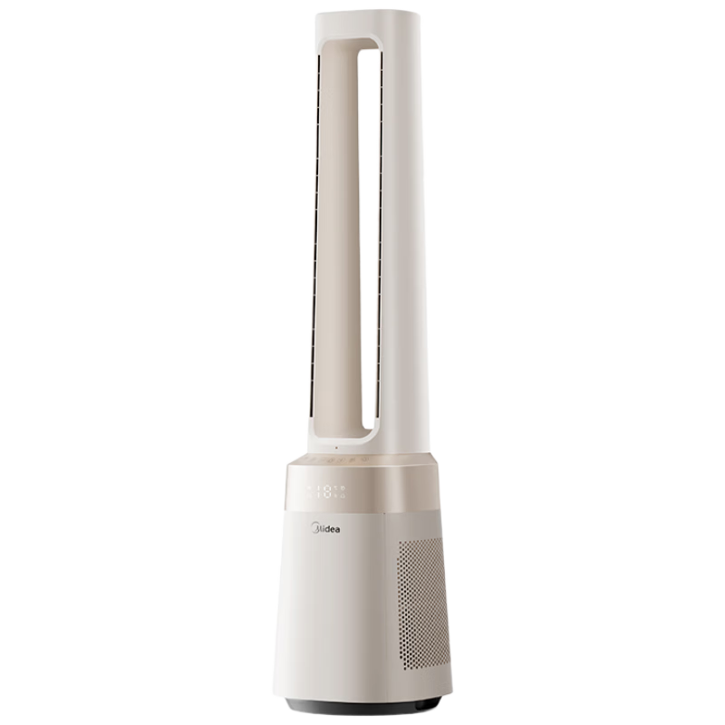 Midea [Mother and Baby Care] Dual Purification Bladeless Fan DC Inverter Quiet Tower Fan Voice Remote Control Floor Fan High Power Home Electric Fan AMS150J-GM