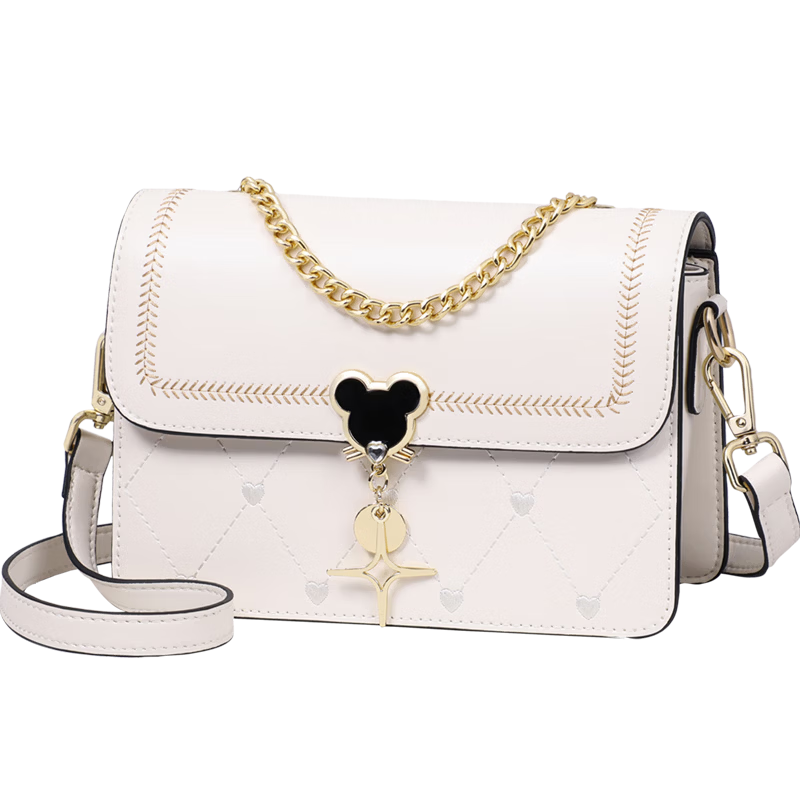 Aiqinghai Leather Handbag, Women's Crossbody Bag, Shoulder Bag, Small Square Bag, Brand Gift for Wife's Birthday, 520 Gift for Girlfriend