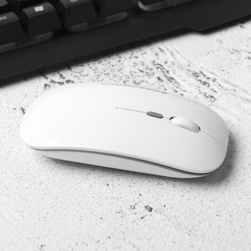 LINGSHE M175 Rechargeable Wireless Bluetooth + 2.4G Dual-Mode Silent Mouse Ivory White Bluetooth + 2.4G Dual-Mode Silent Version for Laptop 3