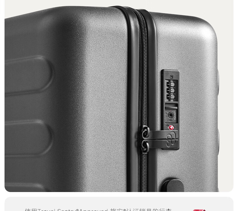 90 Points Luggage 28 Inch Rhine Classic 2026 New Trolley Large Capacity Travel Suitcase with Password Lock Titanium Gray 10