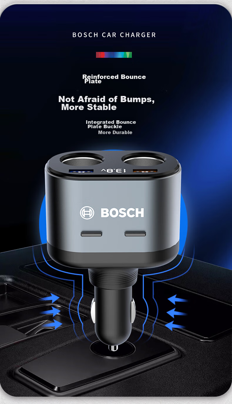 BOSCH PS700 Car Charger, Multi-Functional Car Cigarette Lighter Adapter, USB Car Charger with Fast Charging Functio 10