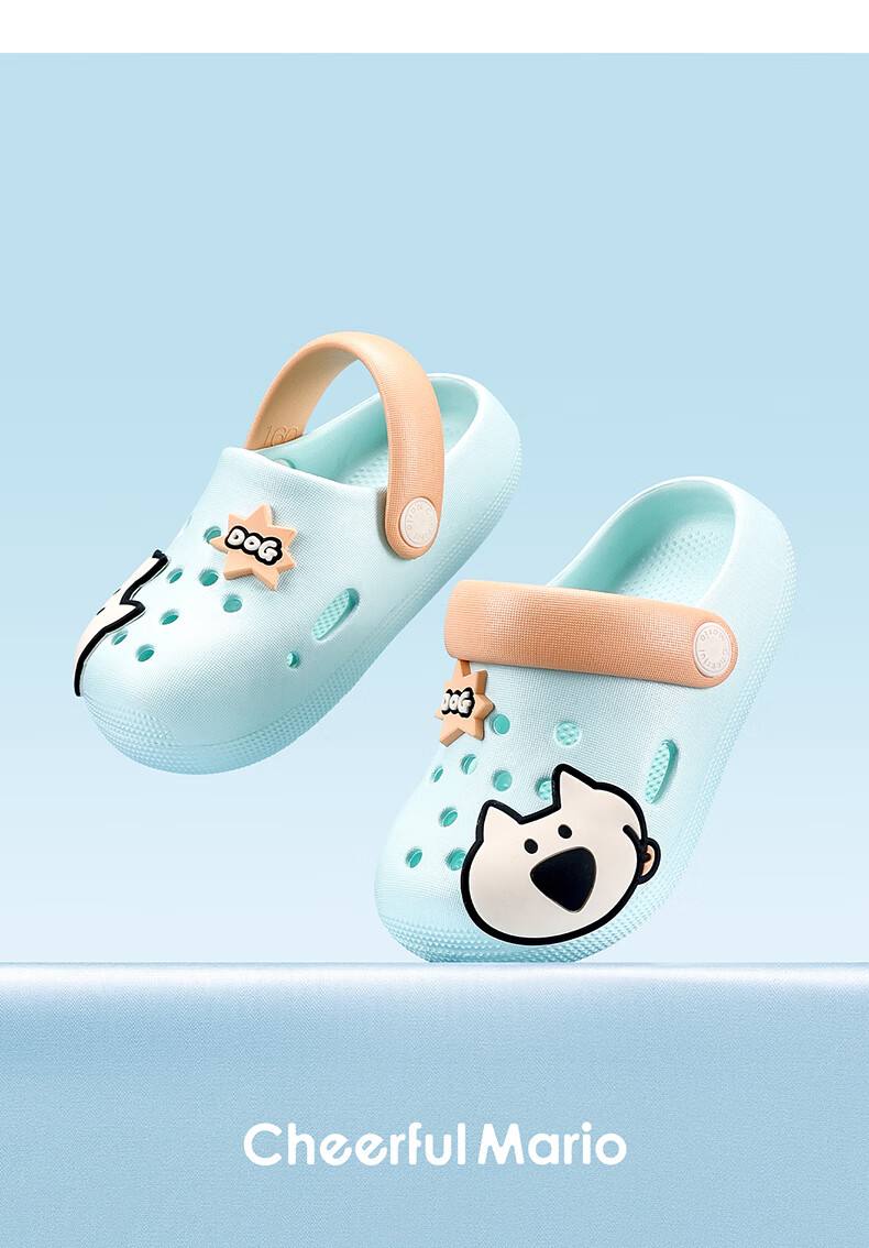 Cheerful Mario Kids Cartoon Cute Slippers Boys Summer Clogs for 2-3 Year Old Toddlers Beach Outdoor Sandals 8