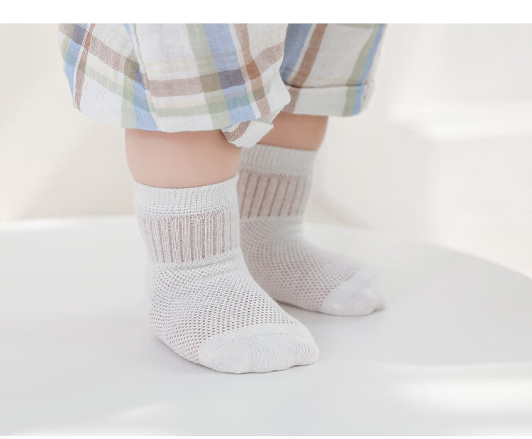 Five-Petal Cotton Children's Socks Spring Summer Mesh Thin Baby Socks Seamless Breathable Newborn Socks Class A 12