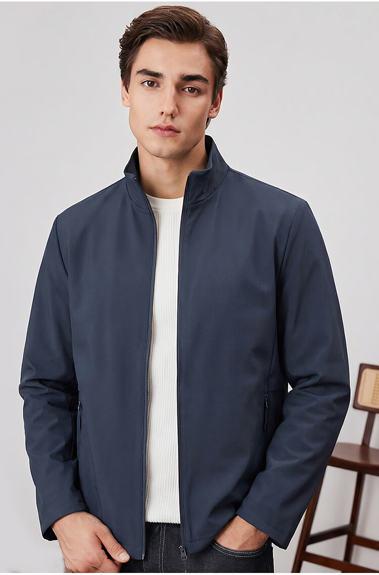 FIRS Lightweight Four-Way Stretch High-End Sunscreen Jacket for Men 2026 Summer New Ice Silk Cooling Elastic Stand Collar Outdoor Coat 7