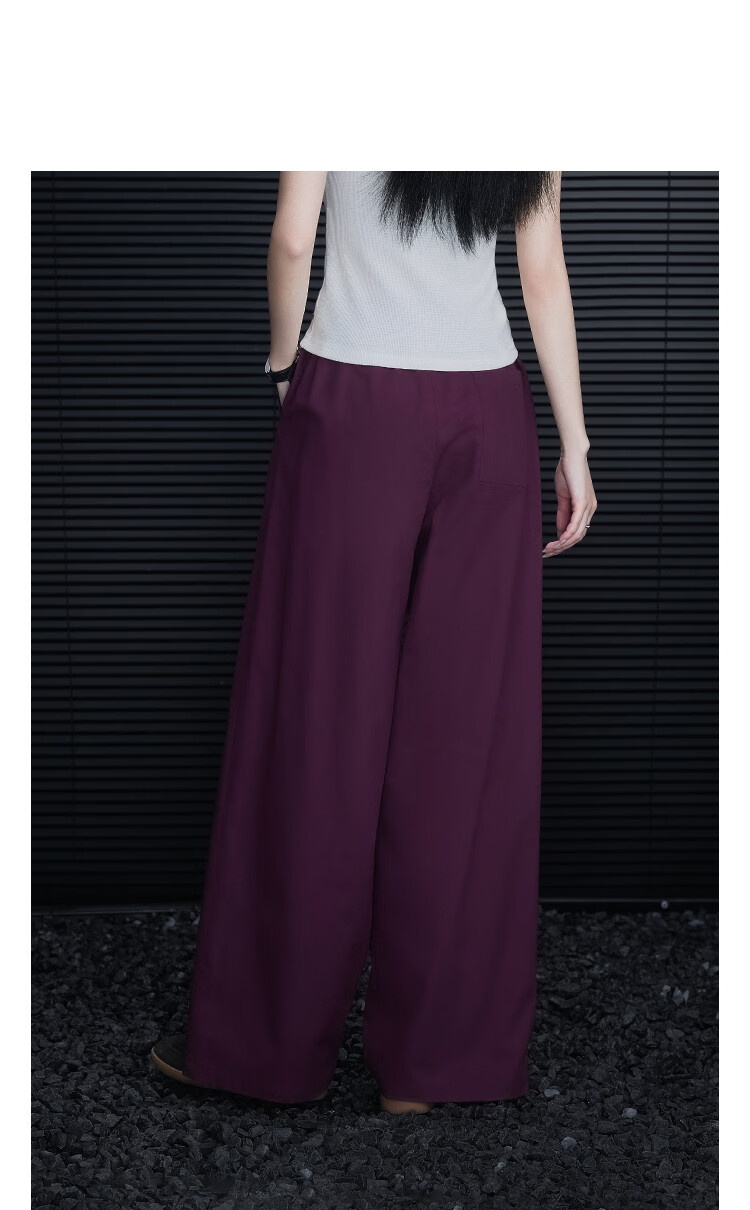 Demana [100% Cotton] Spring Smart Casual Pleated Wide-Leg Slimming Structured Pants for Women Premium Feel 14