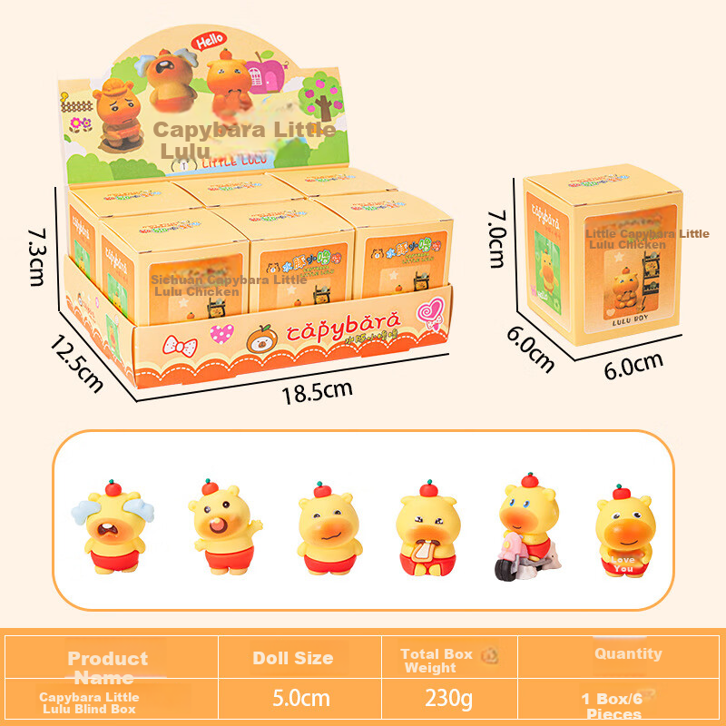 Shangmei Beibei Capybara Hole Fun Blind Box Poke Fun Lucky Draw Student Prize Kindergarten Gift Toy Birthday Present 1