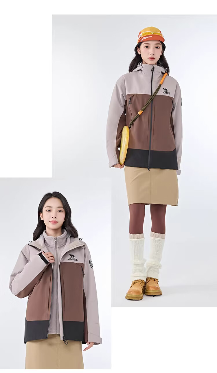 CAMEL RainBlade LT 3-in-1 Waterproof Windproof Mountaineering Jacket 2025 Outdoor Storm-Grade 20