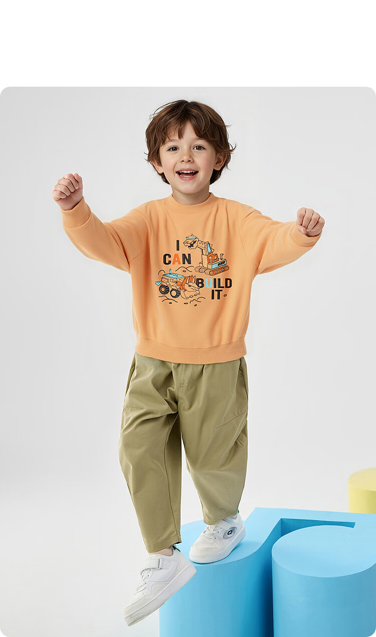 Balabala Kids Sweatshirt Boys Inner Wear 2025 Spring Printed Top [Mall Same Style] 201125121101 21