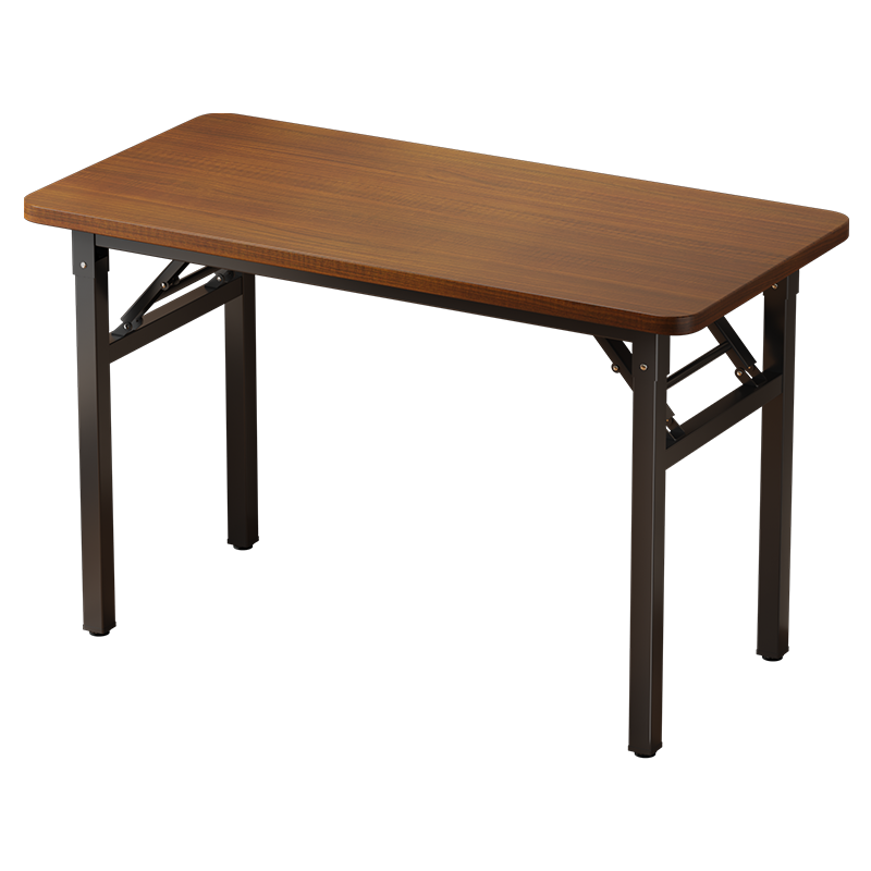 Annafu Folding Table Computer Desk Study Writing Desk Dining Table Long Table BGZ828 Single Layer Walnut 120*60