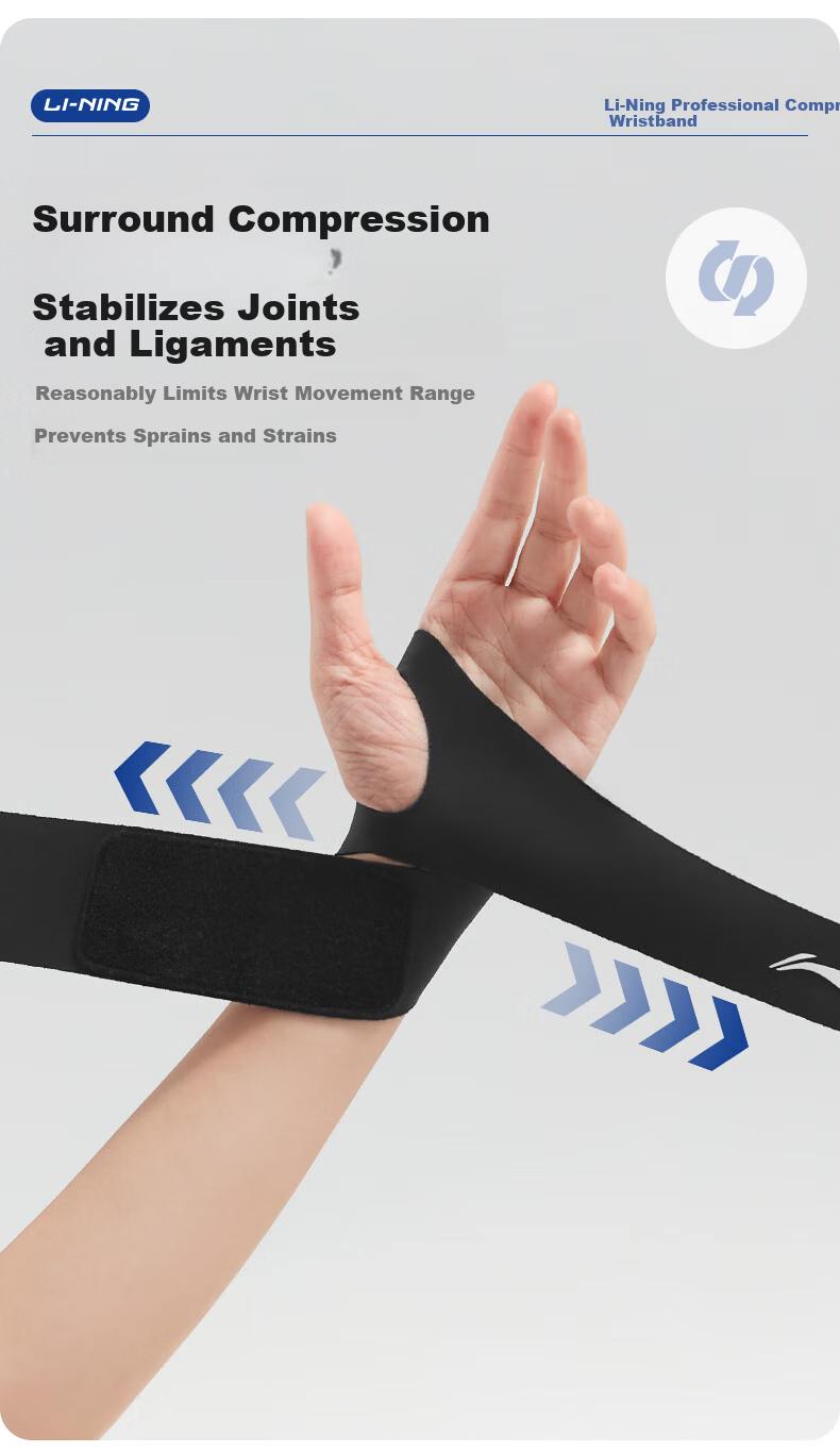Li-Ning Wrist Support Brace Anti-Sprain Tendon Sleeve Sports Fitness Men Women Lightweight Joint Protector for Badminton Basketball 4