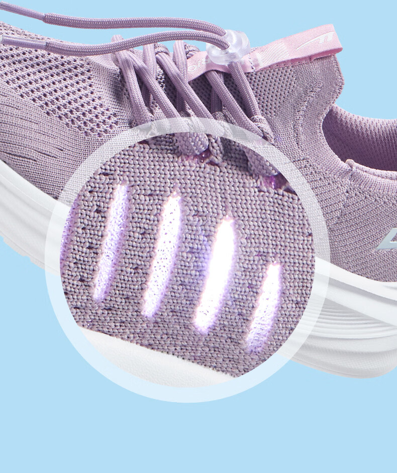 Warrior Women's Shoes 2026 Spring New Soft Sole Mesh Sports Shoes Slip-On for Middle-Aged and Elderly Moms 1282 Purple Size 37 14