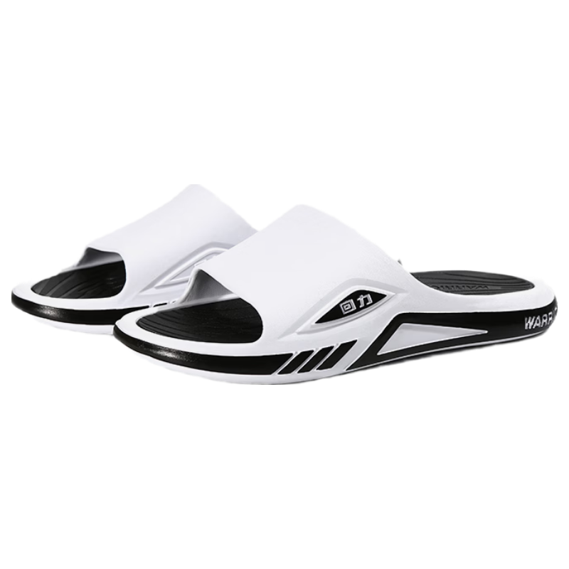 Warrior Official Men's Slippers 2026 Summer Non-Slip Wear-Resistant Slide Sandals White Black Model A Size 42-43