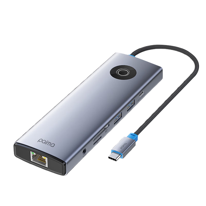 Paima Type-C Docking Station USB 3.0 Multi-Port Hub Splitter for Apple MacBook Laptop Card Reader Ethernet Adapter Mini